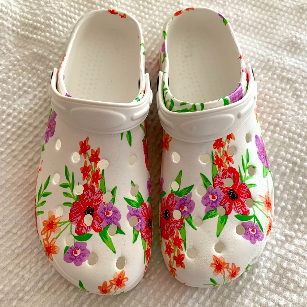Women’s Comfortview Floral Clogs Size 11W